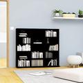 Keyur Media Cabinet, CD Storage Cabinet Media Tower Shelf Bookcase CD Cabinet Black 102x23x89.5 cm Chipboard