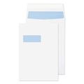 Blake Purely Packaging C4 324 x 229 x 25 mm 140 gsm Gusset Pocket Peel & Seal Window Envelopes (9001) White - Pack of 125