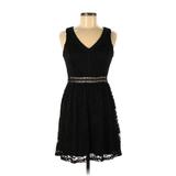 BCX dress Casual Dress - Party V Neck Sleeveless: Black Solid Dresses - Women's Size 7