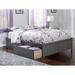 Winston Porter Rola Solid Wood Storage Platform Bed Wood in Gray/Brown | 16 H x 62.625 W x 82.5 D in | Wayfair A51DBC1AEDED494F8A1C7F262C9ABB5A