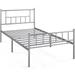 Ebern Designs Jannik Standard Bed Metal in Gray/Black | 35 H x 63 W x 83 D in | Wayfair 2D1A8EB1BA0042A7BC63A09069F3ACDF