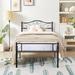 Trent Austin Design® Kempst 3 Piece Modern Bedroom Set Bed Frame & Nightstand SetSet Of 3 Metal in Brown | 37 H x 11.8 W x 78 D in | Wayfair