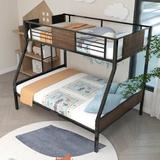 Wauconda Twin Over Full Standard Bunk Bed by Mason & Marbles Metal in Brown | 66 H x 54 W x 77 D in | Wayfair 518BB690C2B540A381DC00816E875CB7