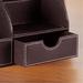 Latitude Run® Multi-Functional Caddy Desk Organizer Leather in Black | 4.4 H x 9.5 W x 6.4 D in | Wayfair E5F6745EE6F8469C88351A30A1A1A931