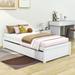 Red Barrel Studio® Twin Storage Platform Bed w/ Drawers Wood in White | 15 H x 42 W x 80 D in | Wayfair BBE3B105B8444A01986FCF4D17DBEDAF