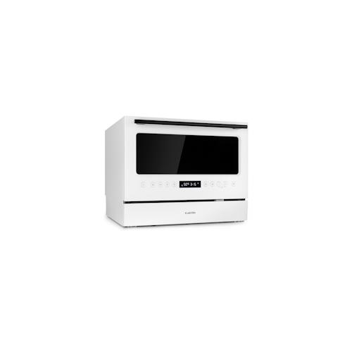 Azuria Geschirrspülmaschine 1380W 6,5L 6 Gedecke schwarze Glasfront Weiß
