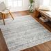 Barny 6'7" x 9' Traditional Light Gray/Dark Gray/Nickel/Smoke/Gray/Off White/Charcoal/Ink Blue/Dark Brown/Pale Pink/Navy Washable Area Rug - Hauteloom