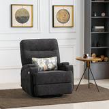 MCombo Electric Power Swivel Glider Recliner Chair with Heat and Massage, Fabric 7752