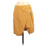 J.O.A. Los Angeles Casual Skirt: Yellow Stripes Bottoms - Women's Size Small