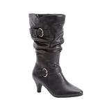 Extra Wide Width Women's The Millicent Wide Calf Boot by Comfortview in Black (Size 11 WW)