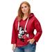 Plus Size Women's Disney Women's Hooded Sweatshirt Red Minnie Xmas by Disney in Red Minnie Xmas (Size 10/12)