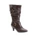 Extra Wide Width Women's The Millicent Wide Calf Boot by Comfortview in Brown (Size 8 1/2 WW)