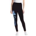 Plus Size Women's Disney Women's Leggings Black Eeyore Placed by Disney in Black Eeyore Placed (Size 5X)