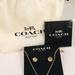 Coach Jewelry | Coach Open Circle Necklace & Tea Rose Earrings | Color: Gold | Size: Os