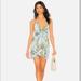 Free People Dresses | Free People Happy Heart Floral Ruched Mini Dress Light Blue | Color: Blue/Green | Size: S