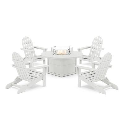 POLYWOOD 6-piece Conversation Set with Fire Pit Table