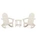 POLYWOOD Vineyard 3-Piece Adirondack Rocking Chair Set with South Beach 18" Side Table