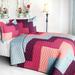 Dream Garden Brand New Vermicelli-Quilted Patchwork Quilt Set Full/Queen