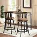 Red Barrel Studio® Andrienne Bar & Counter Stool Upholstered/Metal in Black/Brown/Yellow | 15.2 W x 15.2 D in | Wayfair