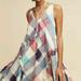 Anthropologie Dresses | *Anthropologie* Plaid Scarf Asymmetrical Dress - Xs | Color: Blue/Purple | Size: Xs