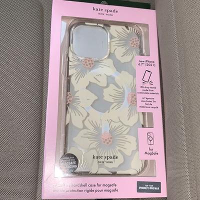 Kate Spade Cell Phones & Accessories | Genuine Kate Spade Hardshell Case For Iphone 13 Pro Max 6.7” Hollyhock | Color: Cream/Pink | Size: Iphone 13 Pro Max