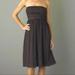 J. Crew Dresses | J Crew Juliet Brown Silk Chiffon A-Line Strapless Dress Womens Size 2 Petite | Color: Brown | Size: 2p