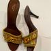 Gucci Shoes | Gucci Lightly Worn Multicolor Heels | Color: Gold/Tan | Size: 9