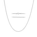 KISPER 24K White Gold Over Stainless Steel Rope Chain Necklace 2mm, 24 Inch