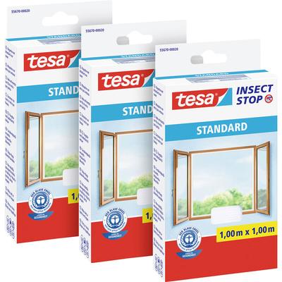 Tesa - standard 55670-00500-00 Fliegengitter (b x h) 1000 mm x 1000 mm Weiß 3 St. Image