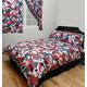 Teenager Kids Camouflage Black Grey Red Military Army Double Bed Duvet Bedding