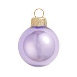 12ct Lavender Purple Gold Shiny Glass Christmas Ball Ornaments 2.75"