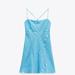 Zara Dresses | Mini Cocktail Dress. Worn Once. | Color: Blue/Silver | Size: S