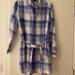 Polo By Ralph Lauren Dresses | New Blue And White Plaid Polo Ralph Lauren Linen Shirt Mini Dress | Color: Blue/White | Size: 6