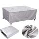 Garden Furniture Covers 200x75x75cm Waterproof Rectangular Cover for Furniture Set 420D Oxford Outdoor Furniture Cover Windproof&Anti-UV for Chair and Table Rattan Sofa Cover - Silver