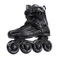 Inline Skates Unisex, Professional Adult Inline Skates, Outdoor Roller Skates, Women's And Men's Inline Skates, Beginner Skates,Black,EU 39/UK 6/24.5CM