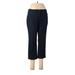 7th Avenue Design Studio New York & Company Khaki Pant Straight Leg Boyfriend: Blue Print Bottoms - Women's Size 6