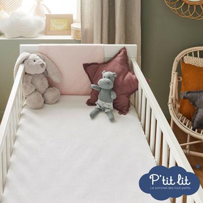 P'tit Lit - Protège Matelas Bébé Anti Acariens Alèse Imperméable - µtaille - Bouclette 100% coton