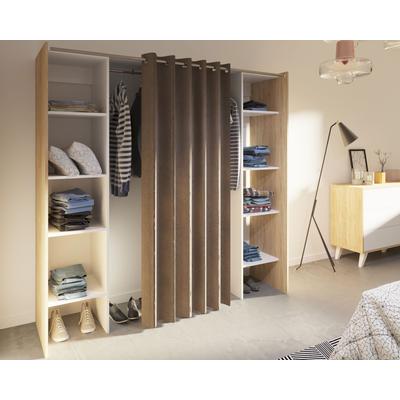 TemaHome »Tom 2.2« Kleiderschrank mit Vorhang Eiche Taupe 112/185x182x50 cm