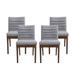 17 Stories Aliff Parsons Chair Wood/Upholstered/Fabric in Gray | 33.75 H x 17.6 W x 23.6 D in | Wayfair 5DCCBB61F98B425AA8E3BE21C44F5F53