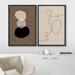 IDEA4WALL Framed Canvas Print Wall Art & Black Transparent Circle & Line Collage Abstract Shapes Illustrations Modern Boho Relax/Calm For Li | Wayfair