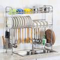 Umber Rea Stainless Steel Dish Rack Stainless Steel in Gray | 32.67 H x 33.46 W x 10.23 D in | Wayfair 11DQY7454OPNNBAKI48W1