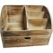 Gracie Oaks Lizardy Desk Organizer Wood in Brown/Yellow | 7.25 H x 9.25 W x 6 D in | Wayfair 7089428F7DA84C33A67636E7CB3722E3