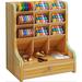 Foundry Select Desk Organizer Wood in Brown | 10 H x 8.6 W x 5.9 D in | Wayfair 6041B5B81BD045B2AD8E6DB127DCBAD9