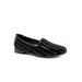 Wide Width Women's Liz Iii Flat by Trotters in Black (Size 9 1/2 W)