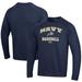 Men's Under Armour Navy Midshipmen Baseball All Day Arch Fleece Pullover Sweatshirt