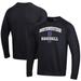 Men's Under Armour Black Northwestern Wildcats Baseball All Day Arch Fleece Pullover Sweatshirt