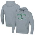 Men's Under Armour Gray Colorado State Rams Softball All Day Arch Fleece Pullover Hoodie