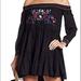 Free People Dresses | Free People Embroidered Mini Summer Dress Size S | Color: Black | Size: S