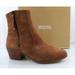 Michael Kors Shoes | Michael Kors Sawyer Bootie Ankle Boots Zip Mk Logo Suede Carob Brown Size 7 | Color: Brown | Size: 7