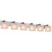 Fusion Modular 6-Light Bath Bar - Oval Shade - Nickel - Frosted - LED